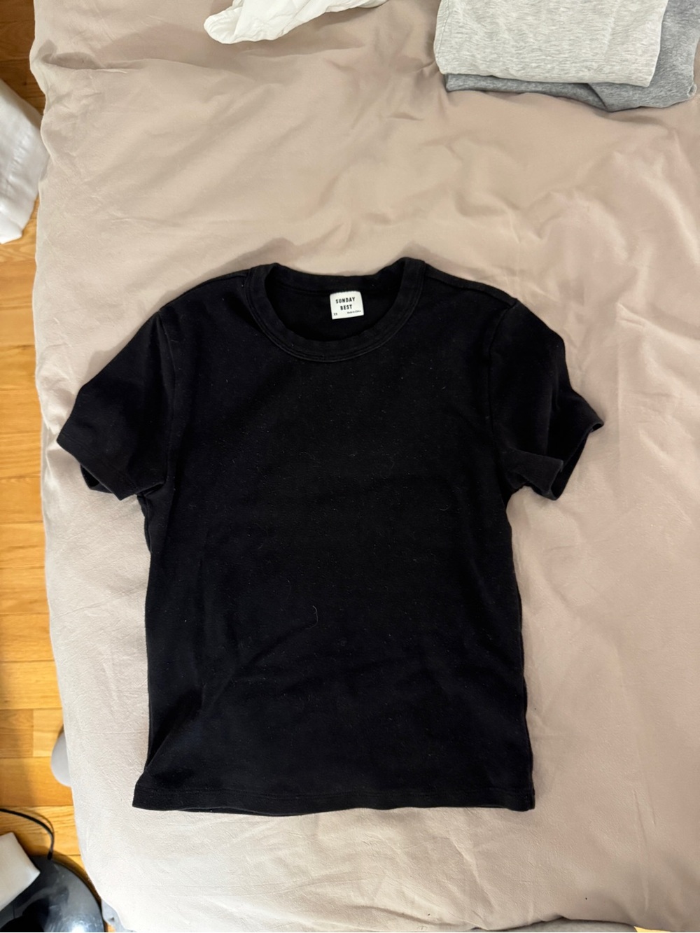 Sunday Best Aritzia Black Crewneck T-Shirt